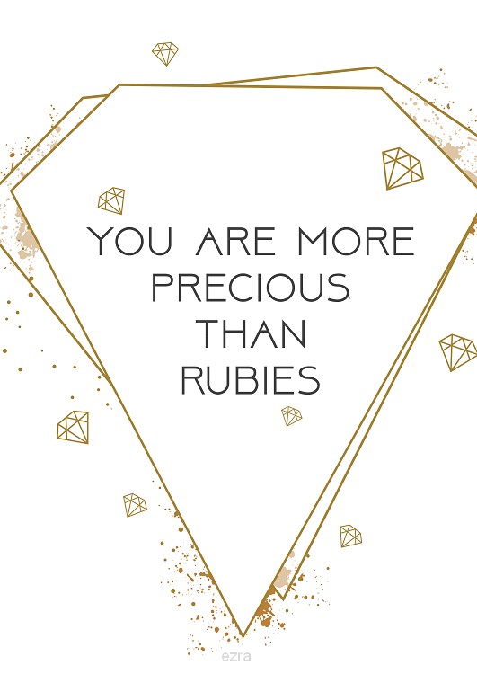 Poster a4 you are more precious