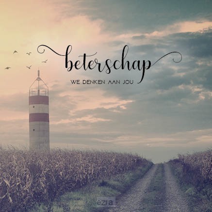 Kaart beterschap we denken aan je