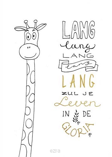Kaart lang zul je leven giraf