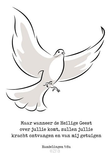 Kaart duif  Handelingen 1:8