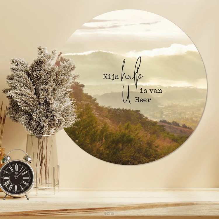 Muurcirkel 40cm Mijn hulp is van U Heer*
