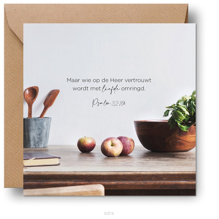 Cadeaubordje wie op de Heer vertrouwt