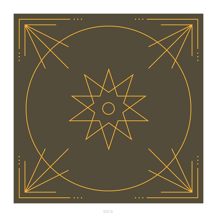 Kerstkaart ''Abstracte ster''