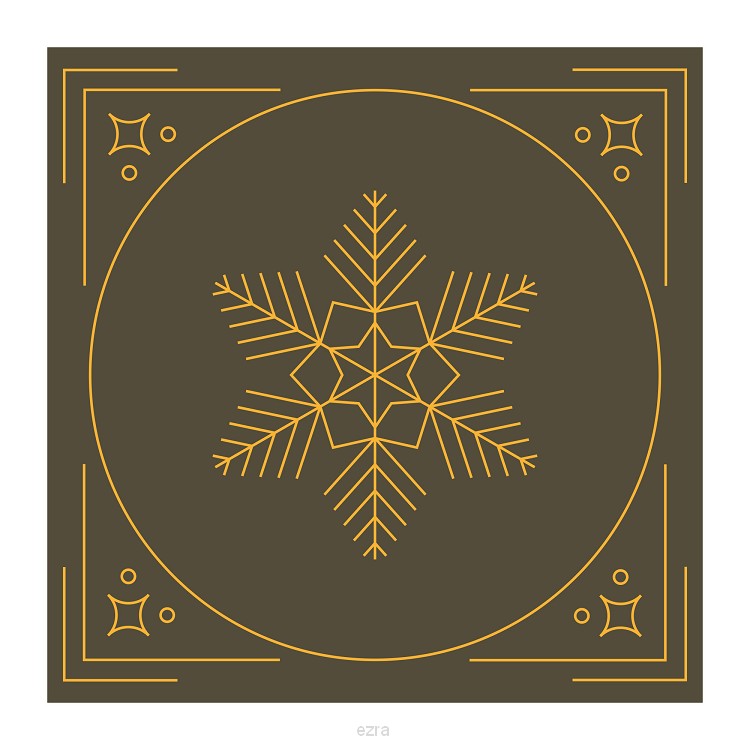 Kerstkaart ''Sneeuwvlok''