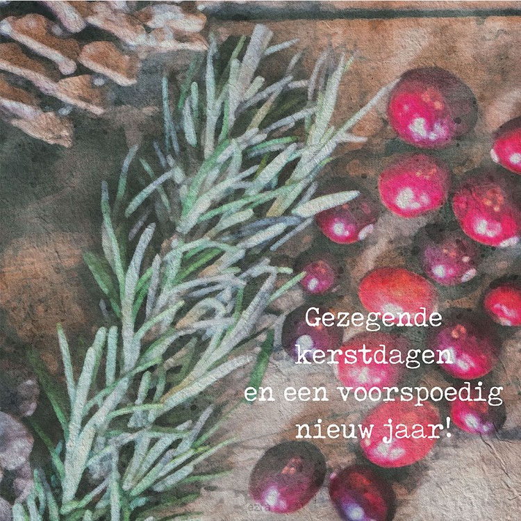 Minikerstkaart kastanjes