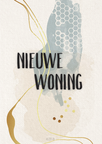 Wenskaart gefeliciteerd woning