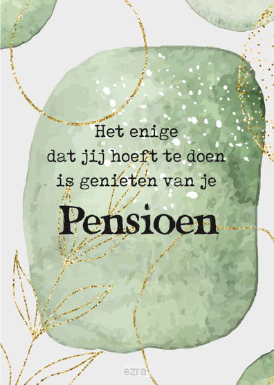 Wenskaart pensioen