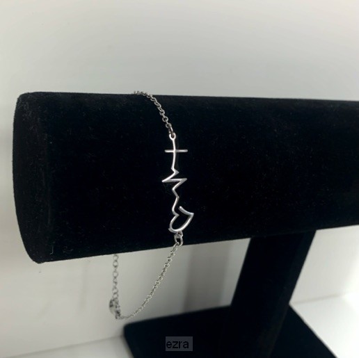 Armband hartslag zilver