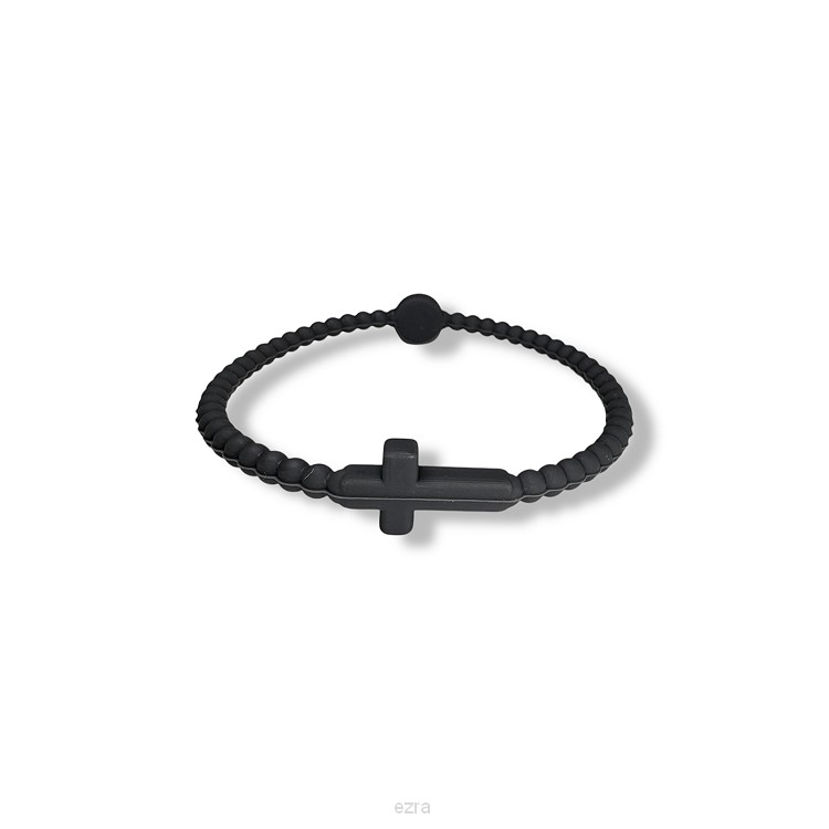 Siliconenarmband kruis antraciet
