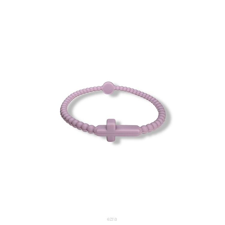 Siliconenarmband kruis lila