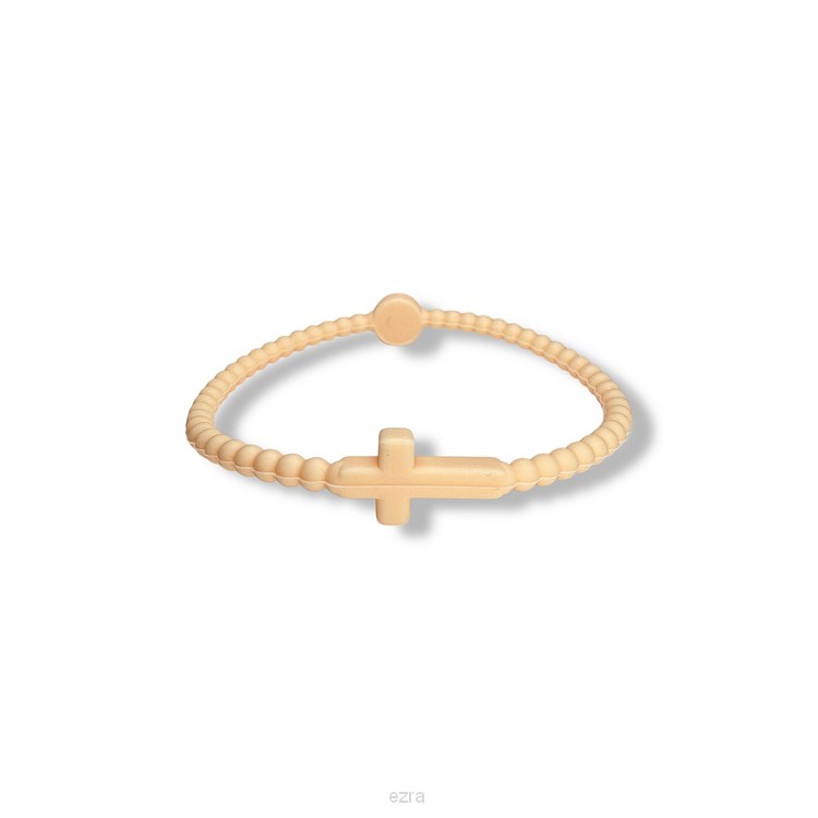 Siliconenarmband kruis peach