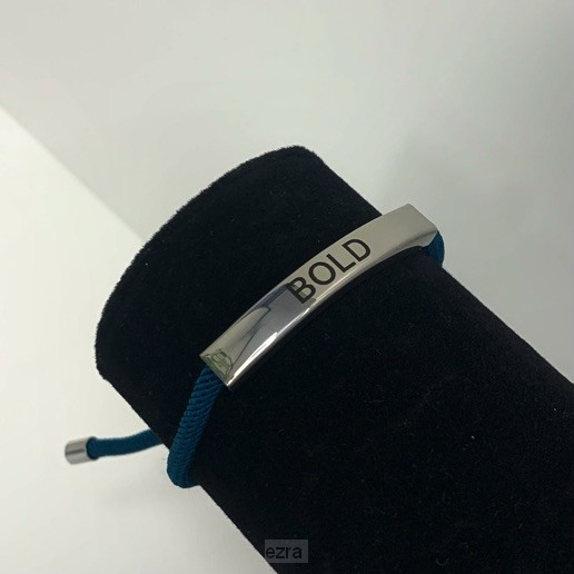 Touwarmband bold blauw