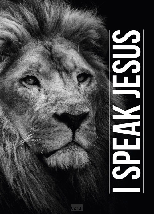 Poster 50x70 i speak Jesus - lion