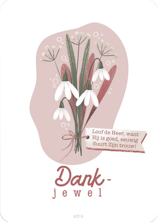 Kaart dankjewel - loof de Heer