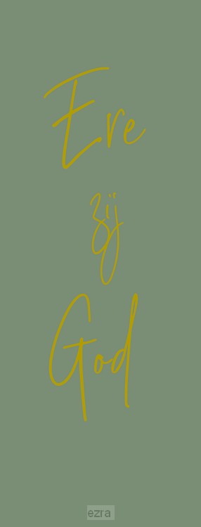 Boekenlegger ere zij God