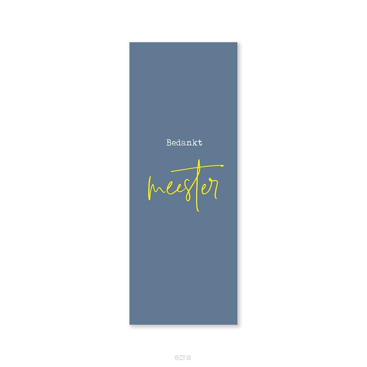 Boekenlegger Bedankt meester