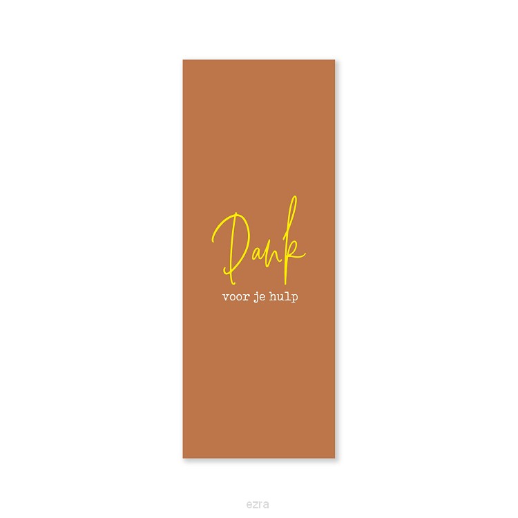 Boekenlegger Dank voor je hulp