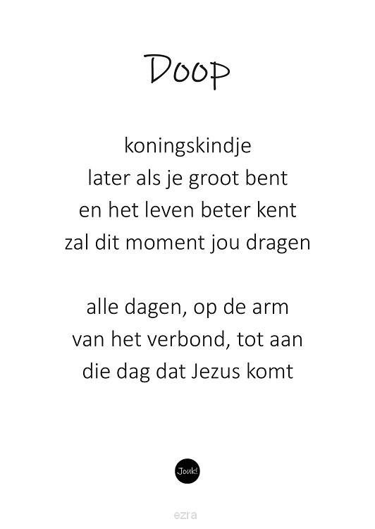 Kaart ''Doop''