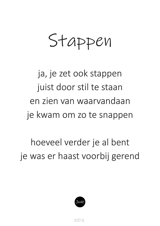 Kaart ''Stappen''
