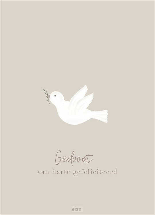 Kaart Gedoopt - duif