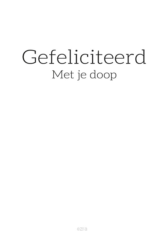 Gefeliciteerd met je doop