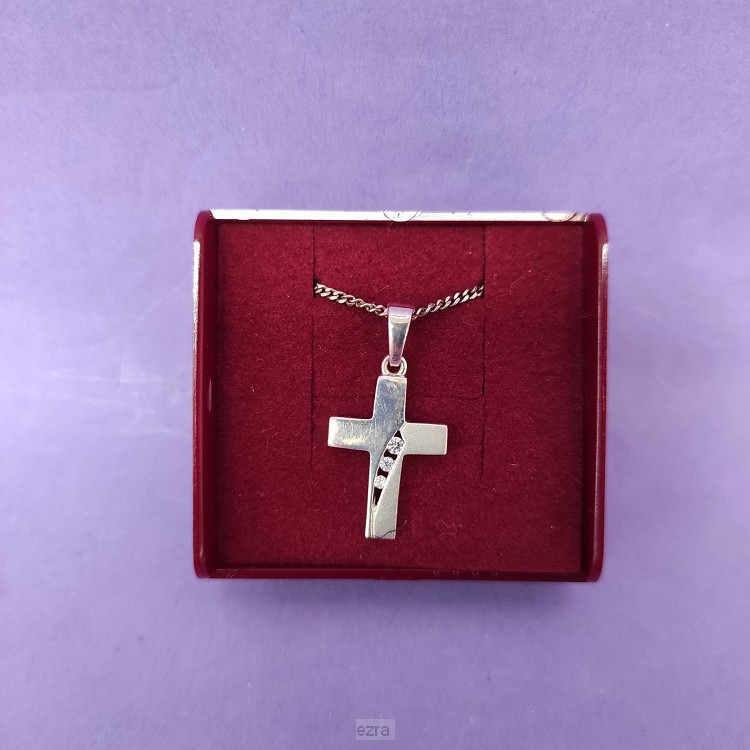 Collier + kruis zirkonia AANB
