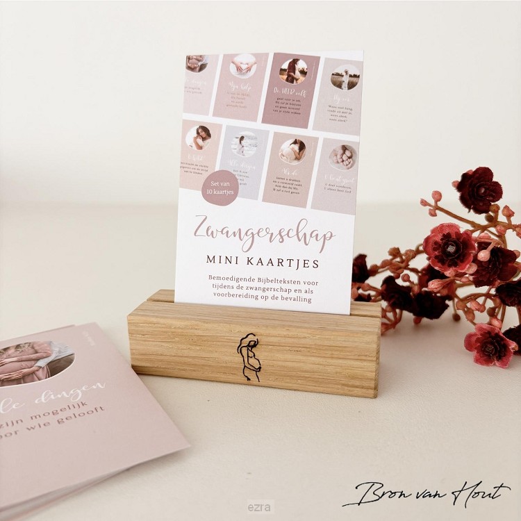 Zwangerschaps minikaartjes met standaard