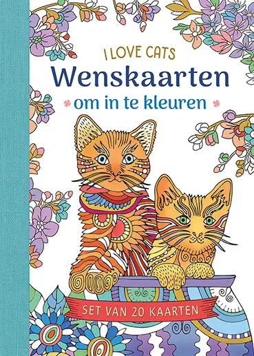 Wenskaarten om in te kleuren - I love ca