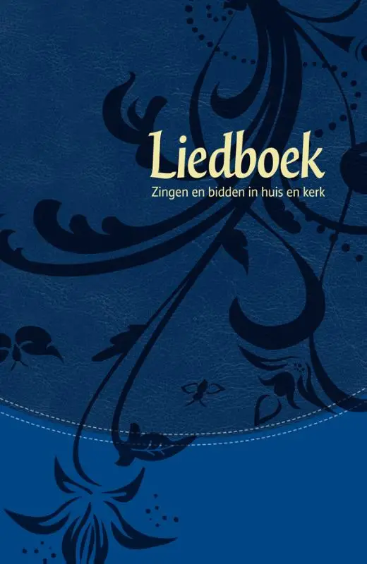 Liedboek koker blauw softcover goudsnede