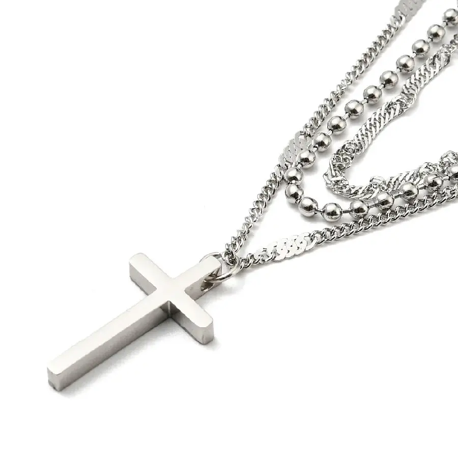 Cross stainless steel necklace