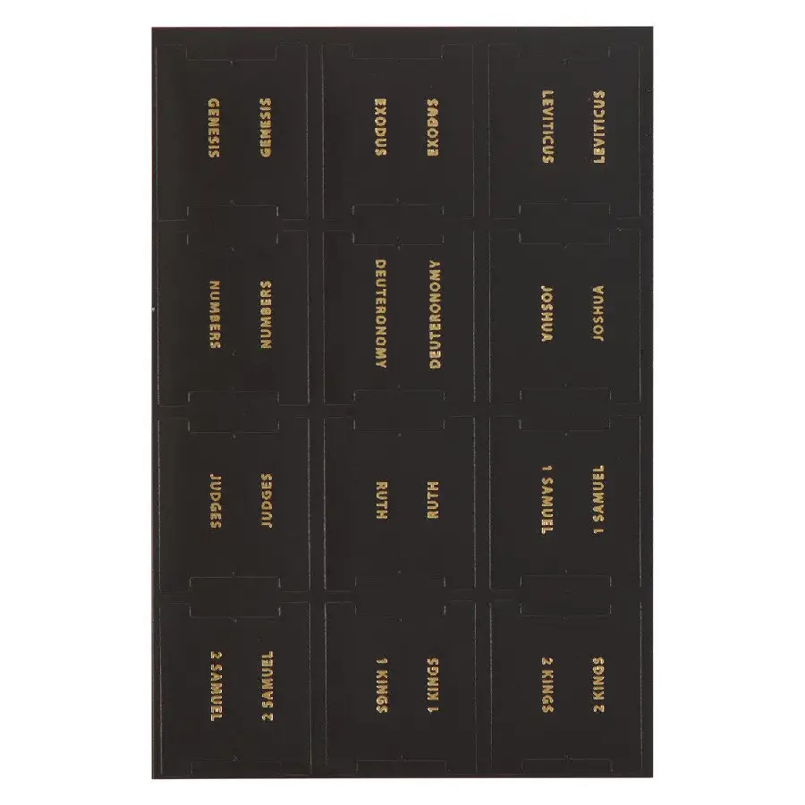 Black and Gold Peel-and-Stick Bible Inde