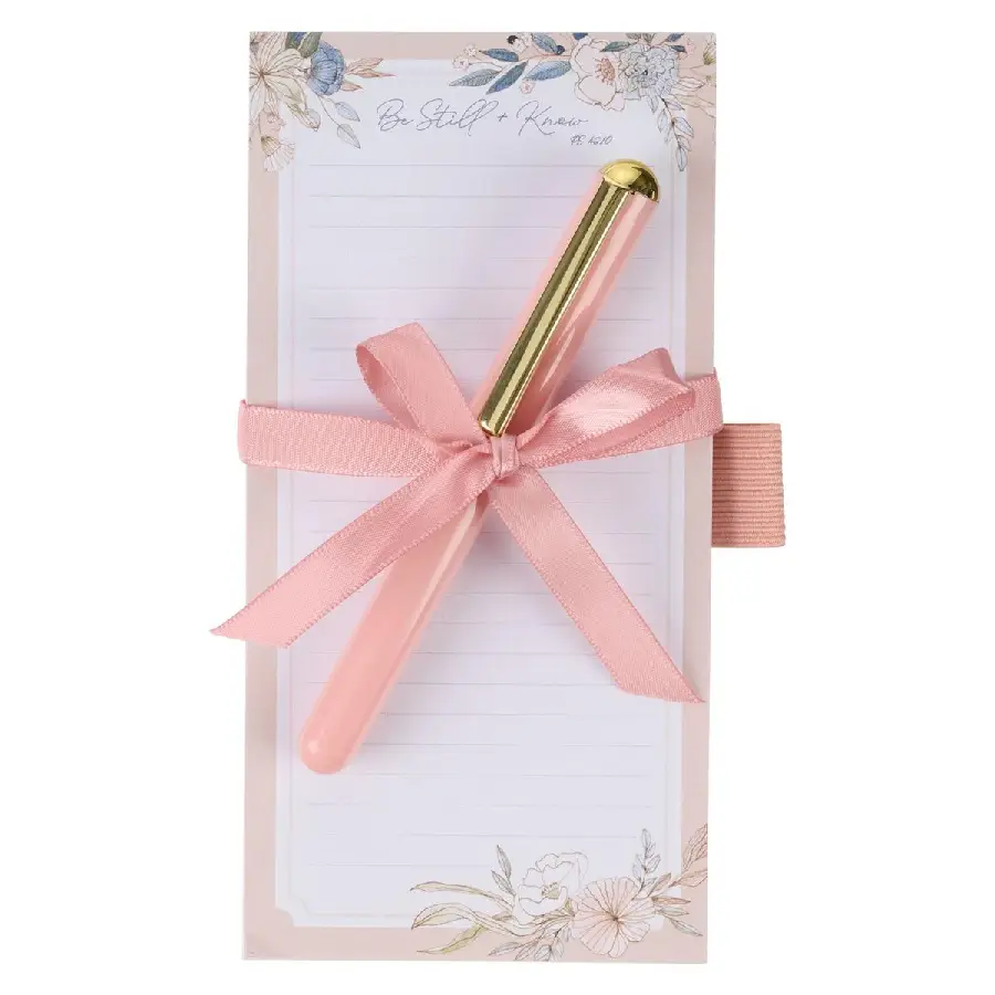 Magnetic Shopping List w/pen Be Still Pi