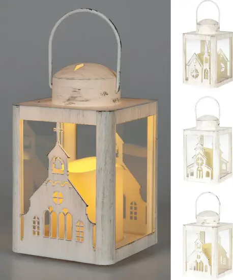 Lantern Led Candle church design 16cm