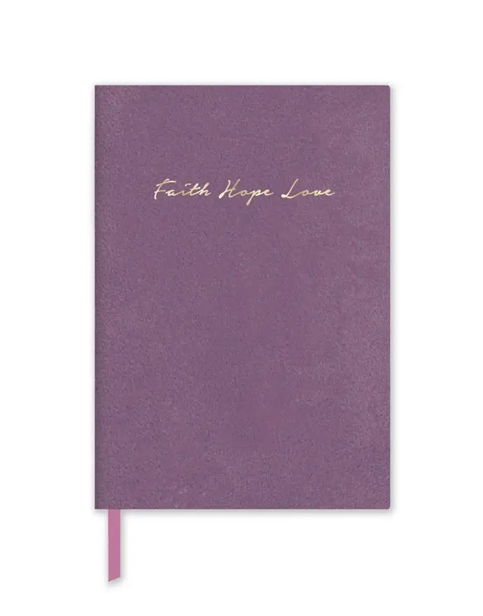 Soft Felt PU Journal Purple Faith Hope L