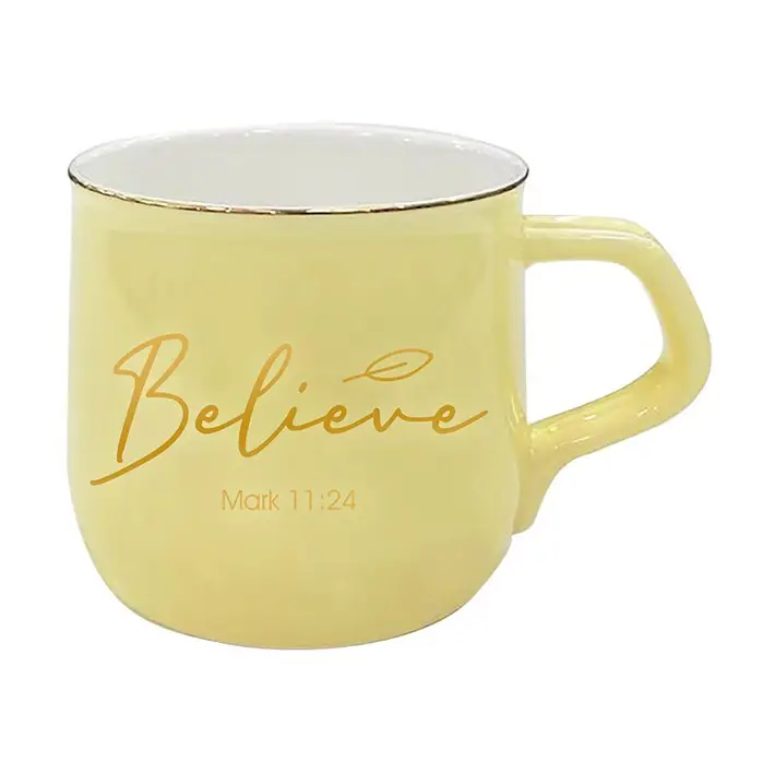 Mug Yellow Believe - Mark 11:24