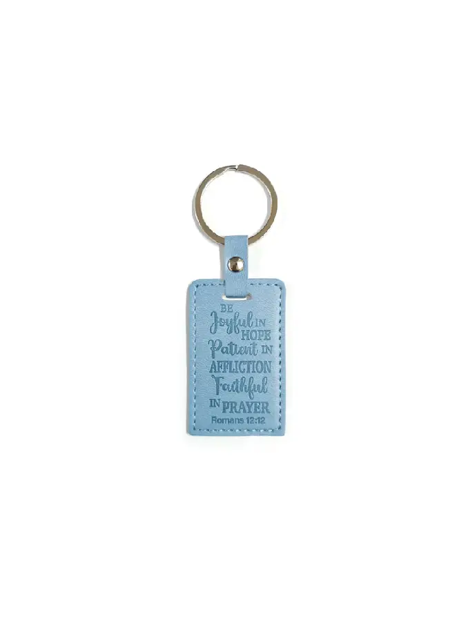 Luxleather keyring be joyful in hope