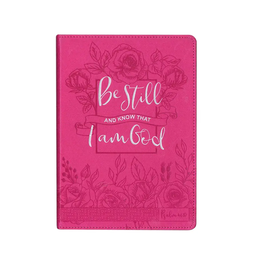 Luxleather Journal Be still Pink