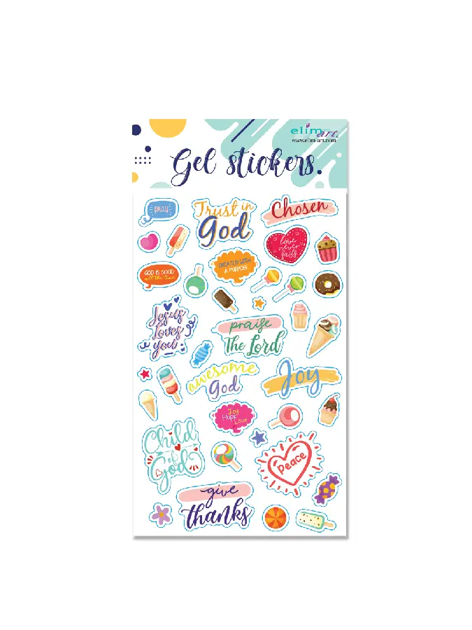 Gel Stickers Typography