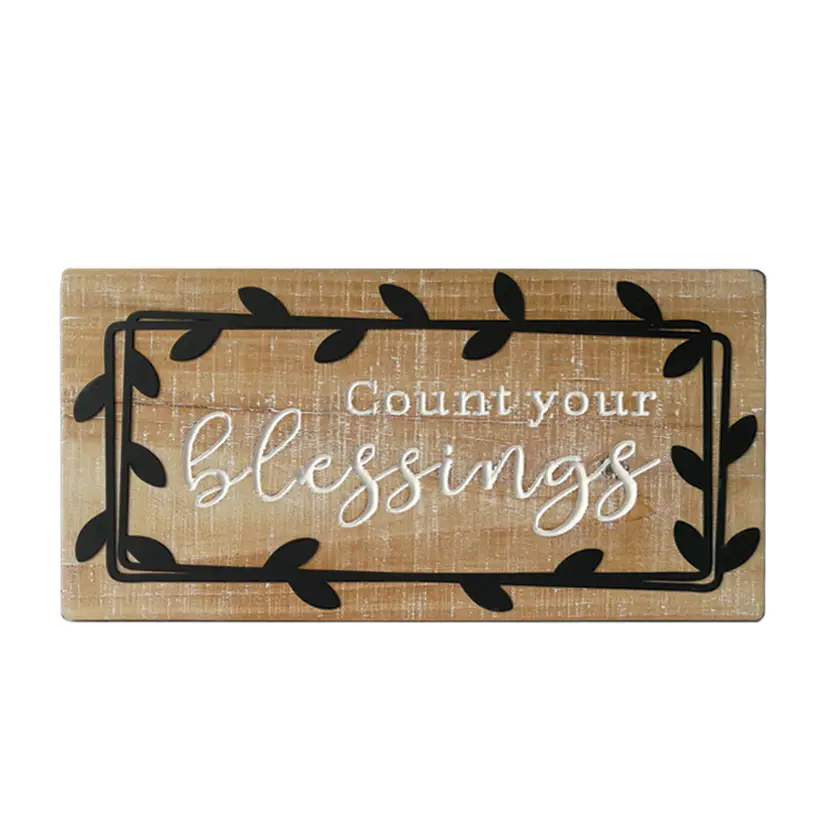 Wall Art 15x30cm Count your blessings