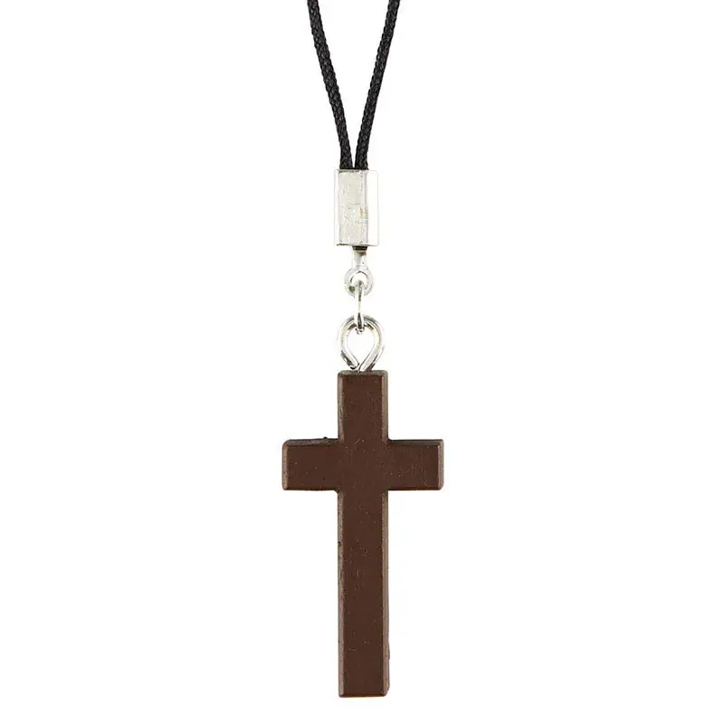 Wood Pendant Cross 3,2cm Brown