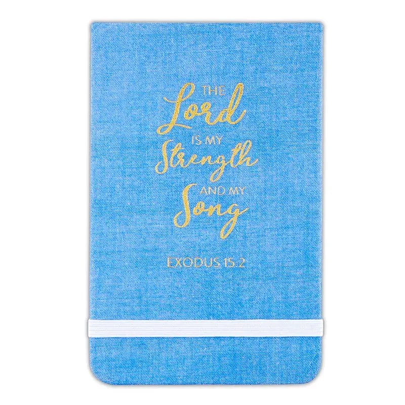 Linen notepad My strength and my song