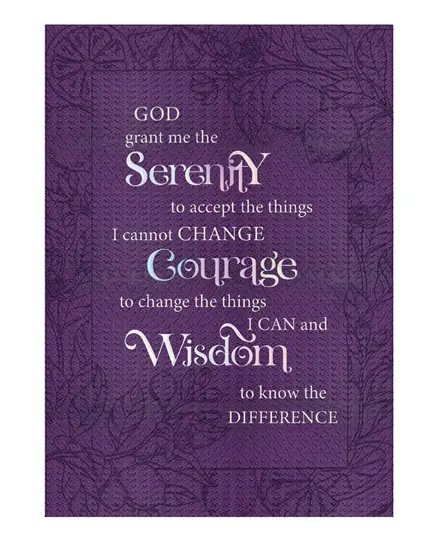 Lux Leather Journal Serenity Prayer