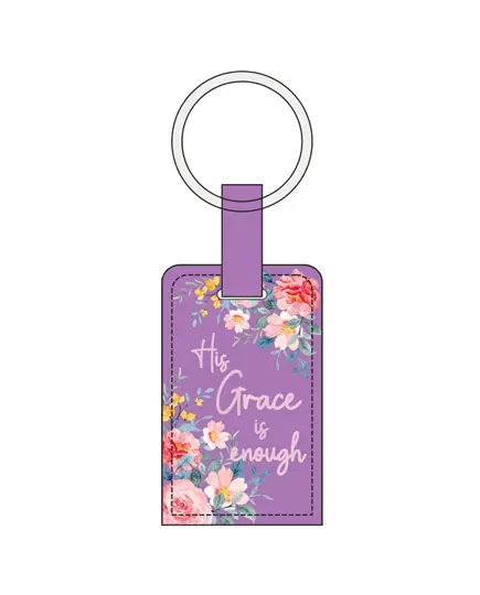 Luxleather keyring His grace is enough