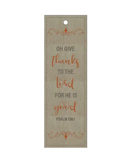 Luxleather bookmark Give thanks