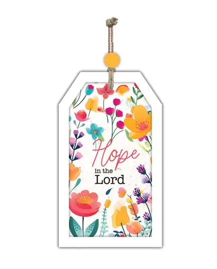 Wooden hangtag Hope in the Lord 17x10cm
