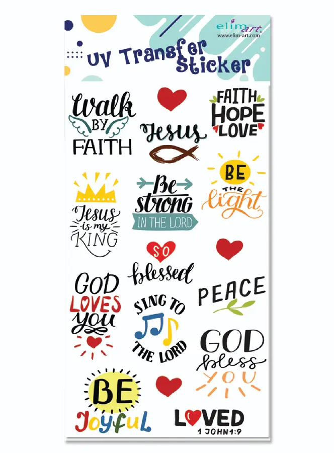 UV Stickers Typography color