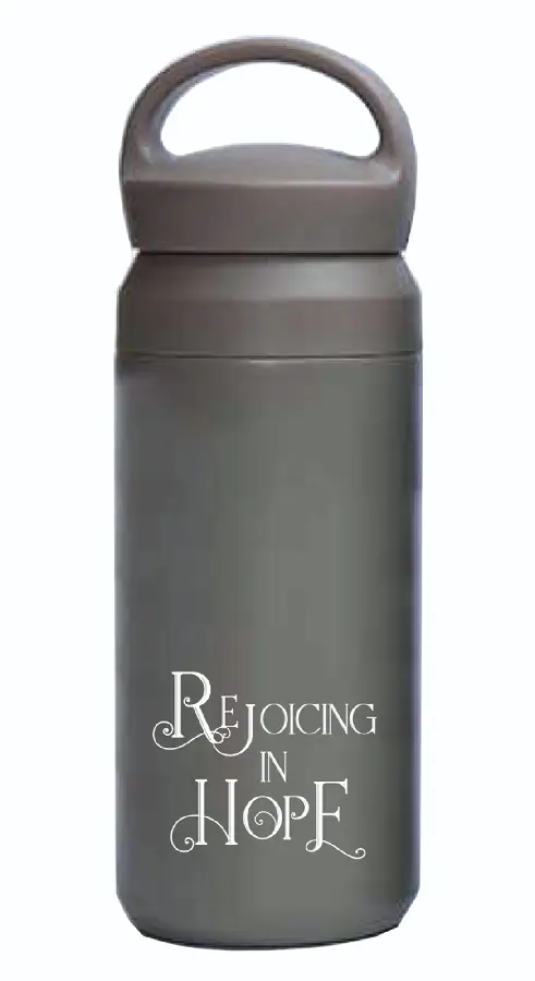 Tumbler bottle Rejoicing in hope Grey