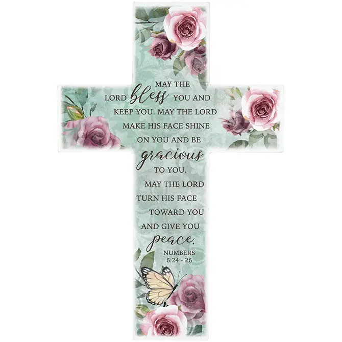 Wall Cross 35,6cm Lord bless you