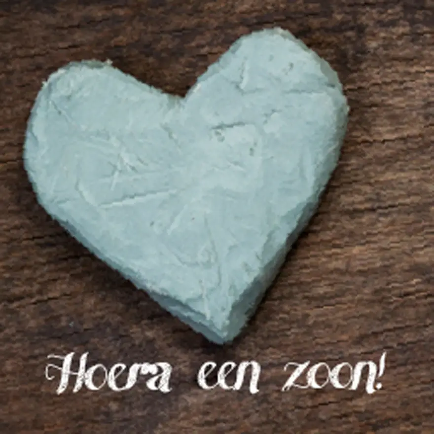 Kadokaartje hoera een zoon