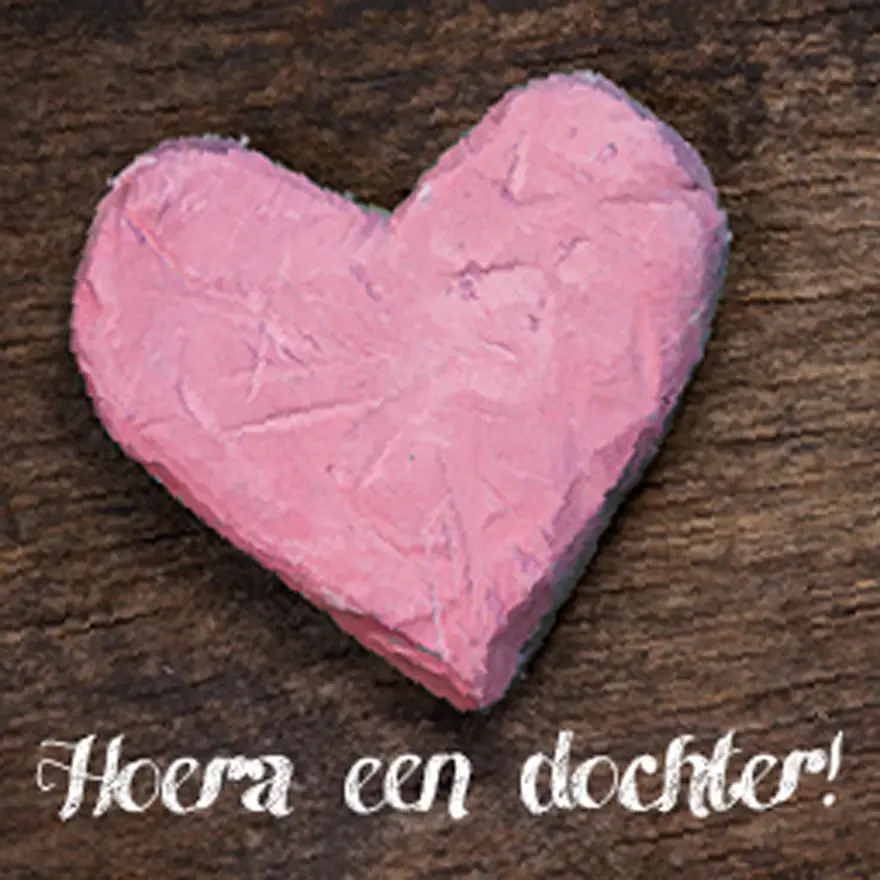 Kadokaartje hoera een dochter